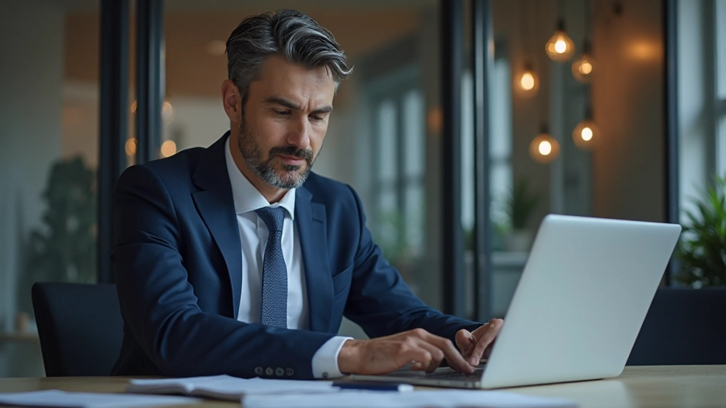 Финансовый консультант работает над стратегией инвестирования компании