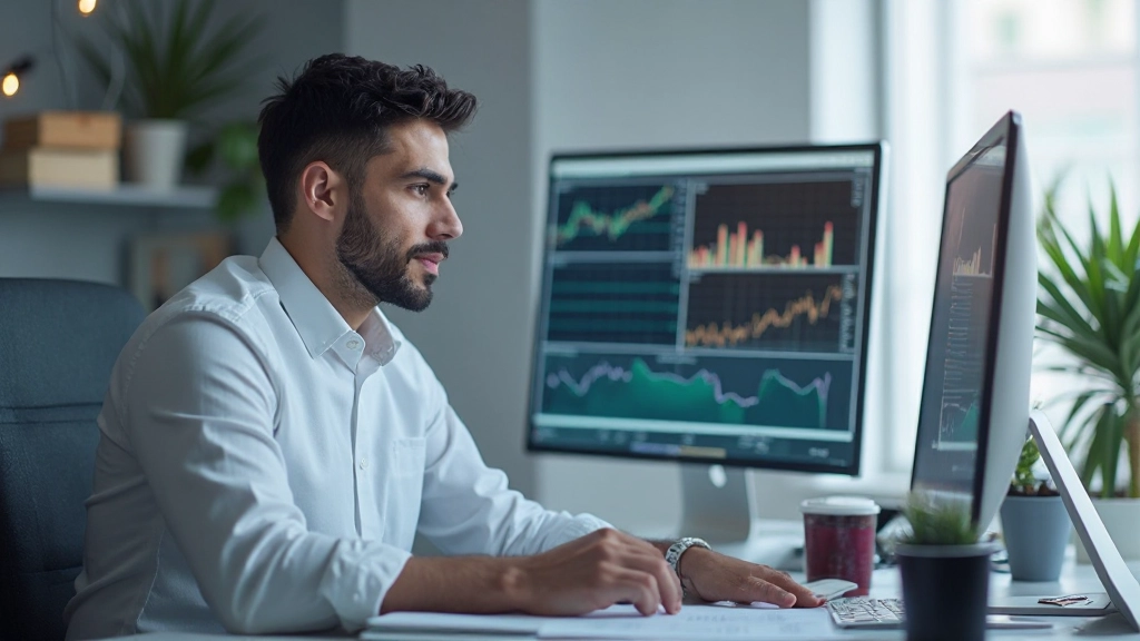 Финансовый аналитик работает с графиками и данными бюджета