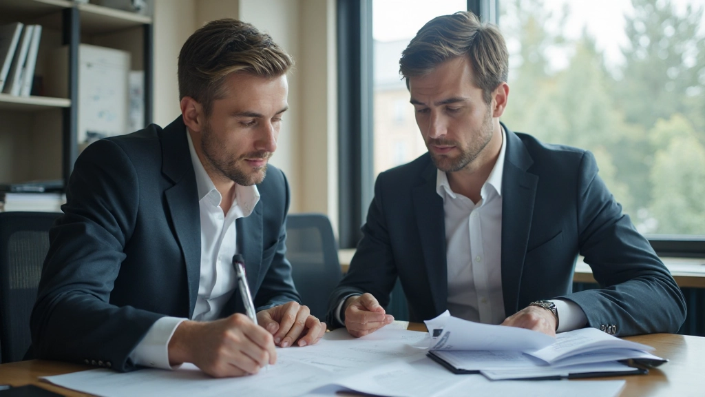 Налоговый специалист консультирует бизнесмена по вопросам налоговой оптимизации