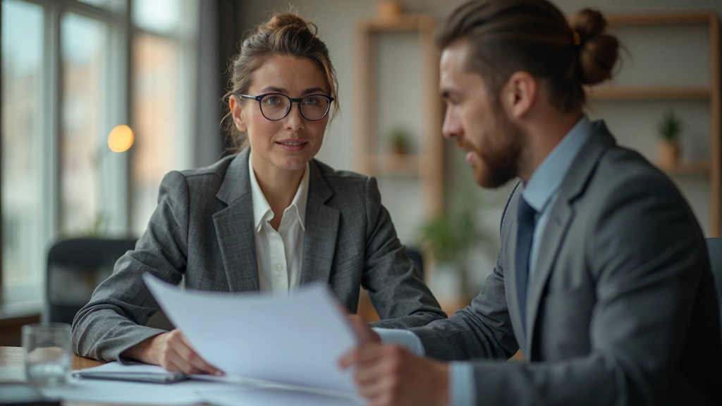 CFO консультирует руководителя по инвестиционной стратегии в офисе